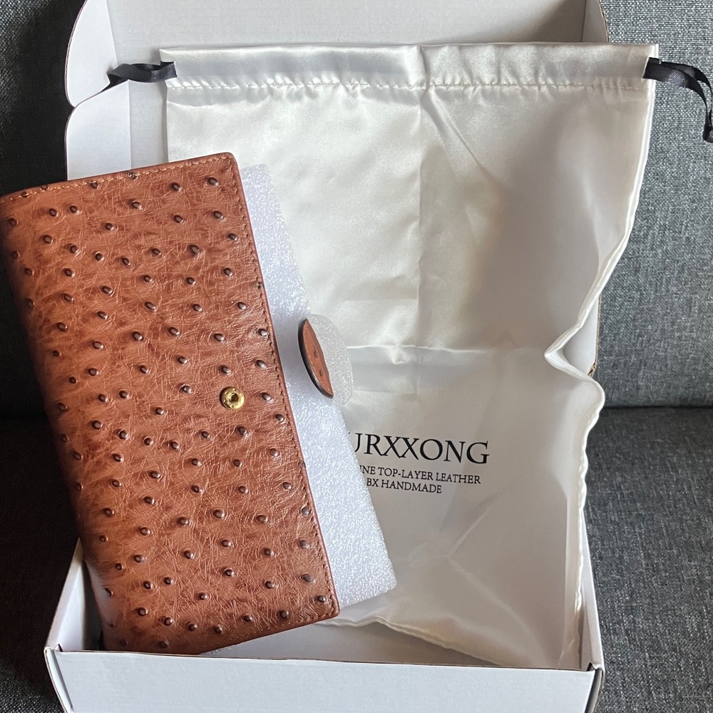 BURXXONG OSTRICH LEATHER Weeks  Cover/Wallet